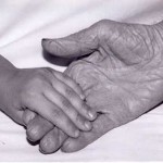 old and young hands